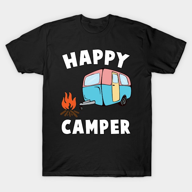 'Camper Trailer Fire ' Cool Camping Camper Trailer T-Shirt by ourwackyhome